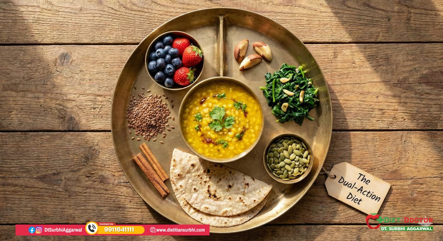Dual Action Indian Diet How to Manage PCOS and Thyroid Together Naturally