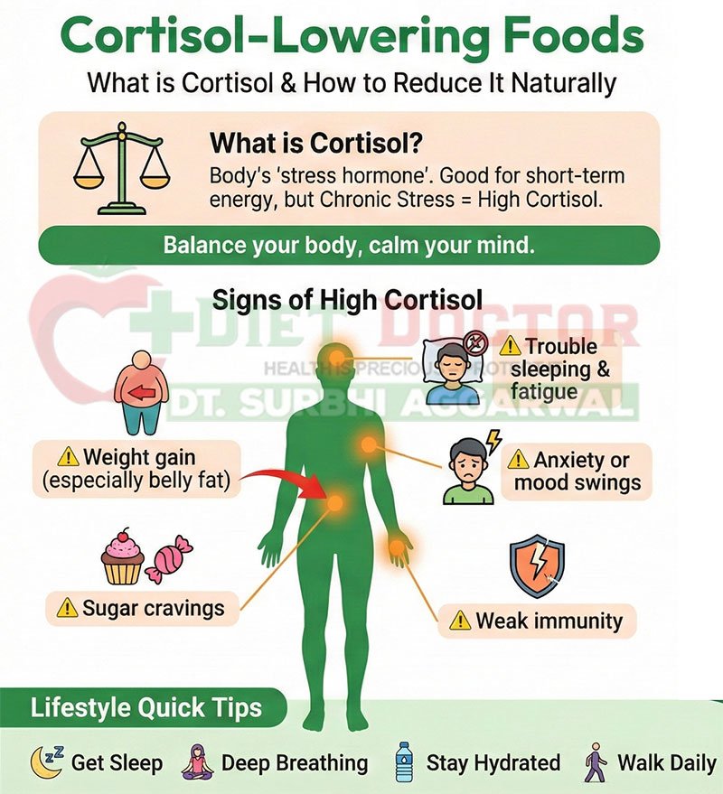 cortisol lowering foods