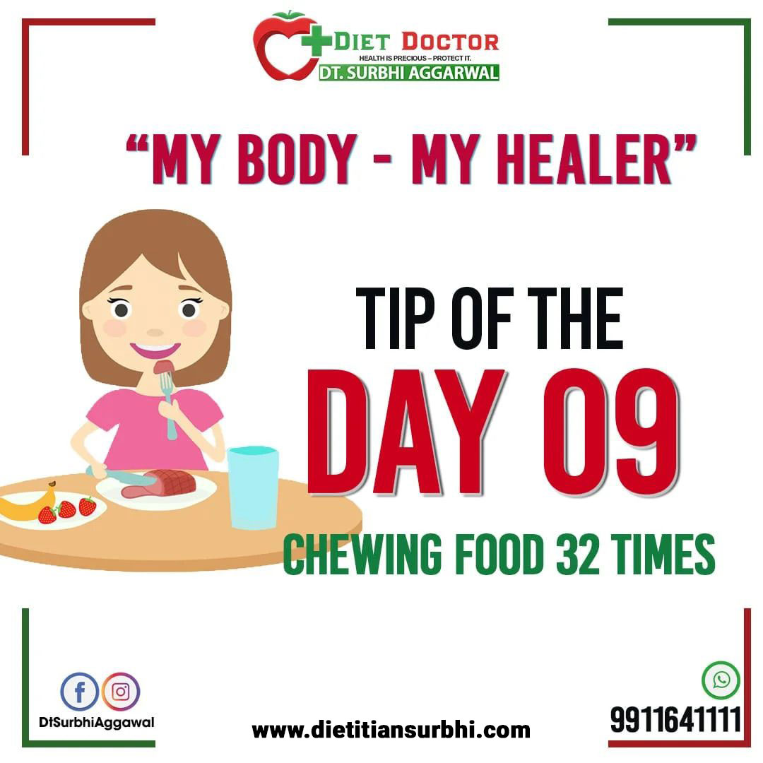 My Body my health tip of the day 09 Chewing food 32 times