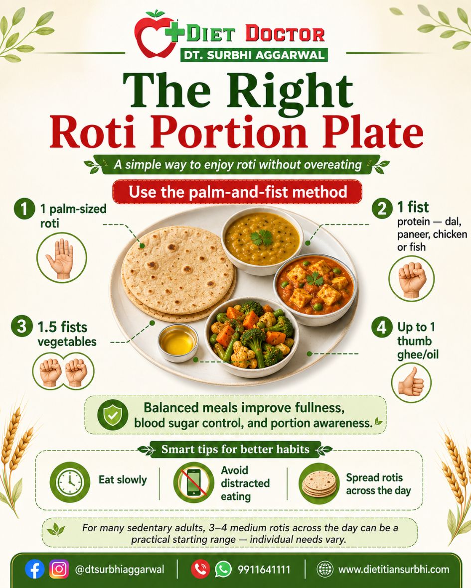 The Right Roti Portion Plate